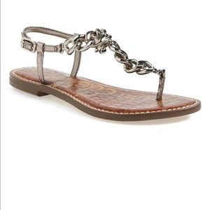 SAM EDELMAN Grella' Leather & Chain Link Sandal